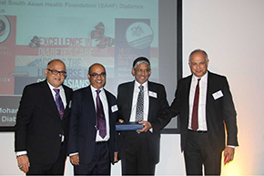 Prof V Mohan from India receiving Life Time Achievement Award from Prof Hanif, Prof Kumar and Prof Khunthi