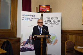 Professor Wasim Hanif speaking at the Launch of SACHE report in House pf Lords